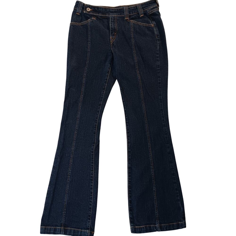 Vintage Levis Jeans Classic Flare Womens 9 JR 31X32‎ Dark Wash Seamed Y2K Boho